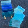 LITMIND 12 Sheets Blue Stained Glass Variety Pack, 4 x 6 Inch Smooth Opaque Art Glass for Mosaic Crafts, DIY Art Projects & Supplies view 2