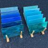LITMIND 12 Sheets Blue Stained Glass Variety Pack, 4 x 6 Inch Smooth Opaque Art Glass for Mosaic Crafts, DIY Art Projects & Supplies view 3