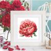 Magic Needle Zweigart Edition Counted Cross Stitch kit Red Peony, 11x11cm, DIY view 4