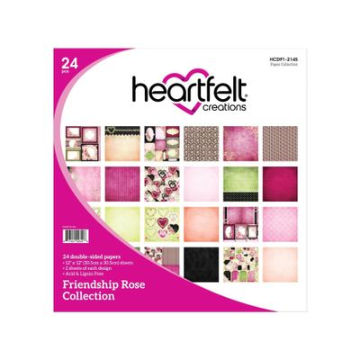 Heartfelt Creations Double-Sided Paper Pad 12"X12" 24/Pkg-Friendship Rose