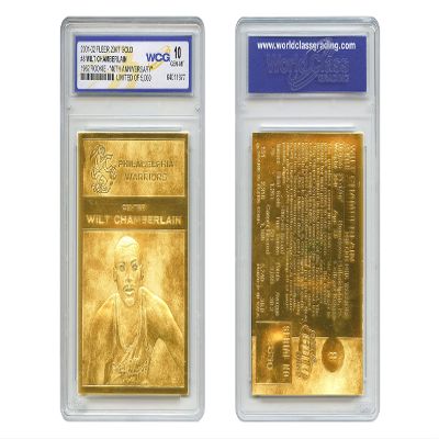 Wilt Chamberlain Fleer 1962 Rookie Design Gold Card #8 Philadelphia Warriors - Graded GEM Mint 10