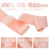 MEEDEE Blush Silk Ribbon - 2 Inch Pink Silk Hair Ribbon, 5 Yards On Spool - Perfect for Craft, Wedding Decor, Flower Bouquet, Bridal Shower Decor view 2