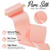 MEEDEE Blush Silk Ribbon - 2 Inch Pink Silk Hair Ribbon, 5 Yards On Spool - Perfect for Craft, Wedding Decor, Flower Bouquet, Bridal Shower Decor view 3