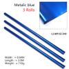 Dancing Wings Hobby 3 Rolls/Pack 2M Covering Film/Transparent Film 60 x 200 cm Blue/Yellow/Red/Green/Silver/White/White & Red (Metalic Blue) view 2