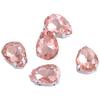 homeemoh Teardrop Rhinestone with Silver Claw 10pcs 18mm x 25mm, Sew on Glass Rhinestones Flatback Gems Craft Embellishments for Clothes,Champagne view 1