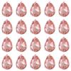 homeemoh Teardrop Rhinestone with Silver Claw 10pcs 18mm x 25mm, Sew on Glass Rhinestones Flatback Gems Craft Embellishments for Clothes,Champagne view 2