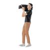 Menolana Hand Painted 1/64 Scale Models Figurine People Model Fairy Garden DIY Projects Dioramas Collectibles Layout Simulation Female Reporter Decor, Videographer view 1