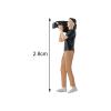 Menolana Hand Painted 1/64 Scale Models Figurine People Model Fairy Garden DIY Projects Dioramas Collectibles Layout Simulation Female Reporter Decor, Videographer view 4