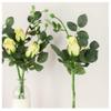 Factory Direct Craft Group of 4 Real Touch Spring Green Princess Mary Rose Bud Stems for Realistic Arrangements and Wedding Displays view 1