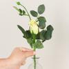 Factory Direct Craft Group of 4 Real Touch Spring Green Princess Mary Rose Bud Stems for Realistic Arrangements and Wedding Displays view 4