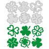 6 Pcs Clovers Metal Cutting Dies Saint Patrick's Day Stencils,DIY Scrapbooking Artist Clovers Die Cuts for Wedding Birthday Valentine's Day Cards Making Album Envelope Decoration view 1