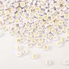 1000pcs 4x7mm Acrylic Alphabet Letter Beads A-Z Round Acrylic Letter Beads for Jewelry Making Alphabet Beads (White) view 3