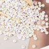 1000pcs 4x7mm Acrylic Alphabet Letter Beads A-Z Round Acrylic Letter Beads for Jewelry Making Alphabet Beads (White) view 4