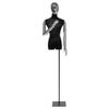 GXFWJD Mannequin Body Torso Height Adjustable with Black Square Stand Stand Dress Portable Displays Women for Sewing Maniquins Female with Suspension Galvanized arm (Color : Dark Grey) view 1
