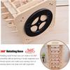 Ribbon Storage Display Rack Scarf Thread Holder Rotating, Sewing Embroidery Spool Organizer Storage Rack with 64 Spokes, Wooden Tower Stand Hair Braider/Separator Easy to Use view 3