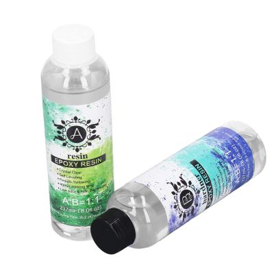 Oumefar AB Glue, Scratch Crystal Clear Resin Protective Transparent Self Leveling for DIY Bondingadhesives