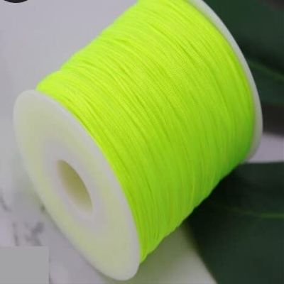 MOBSAN 25Yards 0.8MM Nylon Cord Thread Knot Macrame Cord Bracelet Braided String DIY Tassels Beading String Thread Bracelet Rope (Color : Neon Yellow F228, Size : 25 Yards Roll)