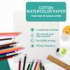 TecUnite 120 Sheets Cotton Watercolor Paper White Cold Press Loose Drawing Paper Bulk Back to School Gifts for Beginner Watercolorist Artists Adults, Drawing Craft Sketching(8 x 12 Inch) view 2