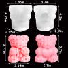 TOPYS 3D Rose Bear Candle Molds, Valentine's Day Silicone Molds, DIY Paint Your Own Heart or Bow-Tie Rose Bear Candle, Home Gifts Making Wax Clay Mother's Day Gift Birthday Present view 2