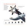 1PCS Eyelet Hole Puncher Leather Belt Hole Punch Plier Revolve Sewing Machine Bag Setter Tool Watchband Household leathercraft view 3