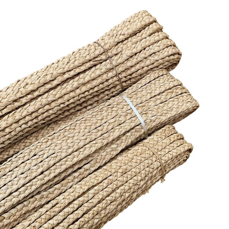 VIGAN 45 Meters Natural Typha Plant Straw Grass Rope Handmade Straw Rattan Braids DIY Crafts Material Home Chair Basket Table Decor (Width 1.5-1.8CM)