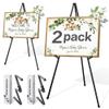 VAIIGO 63" Display Easel Stand - 2Packs Art Easels for Wedding Sign Poster Stand Folding Floor Adjustable Metal Black Easel Instant Tripod Easel for Painting Wedding Welcome Sign Stand view 1
