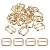 uxcell Slides Buckles, 30pcs 20x20x3.8mm Metal Rectangle Adjuster Triglides Slide Buckle Roller Pin Buckles Slider Strap Adjuster for Belt Bags DIY Accessories, Gold Tone view 1
