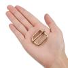 uxcell Slides Buckles, 30pcs 20x20x3.8mm Metal Rectangle Adjuster Triglides Slide Buckle Roller Pin Buckles Slider Strap Adjuster for Belt Bags DIY Accessories, Gold Tone view 4