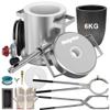 Nelyrho 6KG Propane Melting Furnace Kit with Two Crucible Tongs, Full Stainless Steel Foundry Klin Oxygen Torch Smelting Gold Silver Copper Aluminum Metal Recycle 2700 view 1