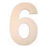 12 Inch Wooden Number 6, 1/4 Inch Thick Large Unfinished Wood Letter for DIY Crafts Home Wall Decor view 1