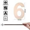 12 Inch Wooden Number 6, 1/4 Inch Thick Large Unfinished Wood Letter for DIY Crafts Home Wall Decor view 2