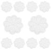 Hordion 10 Pcs 7 Count 3 inch Mesh Plastic Canvas Flower Sheets, Blank Needlepoint Canvas for Embroidery, White Cross Stitch Plastic Mesh for DIY, Crochet Projects, Yarn Crafting, Knit, Needlework view 1