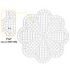 Hordion 10 Pcs 7 Count 3 inch Mesh Plastic Canvas Flower Sheets, Blank Needlepoint Canvas for Embroidery, White Cross Stitch Plastic Mesh for DIY, Crochet Projects, Yarn Crafting, Knit, Needlework view 2