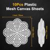 Hordion 10 Pcs 7 Count 3 inch Mesh Plastic Canvas Flower Sheets, Blank Needlepoint Canvas for Embroidery, White Cross Stitch Plastic Mesh for DIY, Crochet Projects, Yarn Crafting, Knit, Needlework view 3