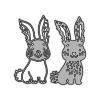Briartw 2 Pcs Rabbit Bunny Happy Easter Metal Cutting Dies Set DIY Scrapbooking Embossing Stencils Card-Making,Album,Die-cuts DIY Paper Greeting Gift Cards view 3