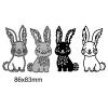 Briartw 2 Pcs Rabbit Bunny Happy Easter Metal Cutting Dies Set DIY Scrapbooking Embossing Stencils Card-Making,Album,Die-cuts DIY Paper Greeting Gift Cards view 4