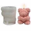 3D Rose Bear Silicone Molds, Valentine's Day Wedding Rose Bear Aromatherapy Candle Mold, DIY Window Display Bath Bomb Chocolate Cake Decoration, Ideal Gift for Women, Birthday, Mothers Day view 1