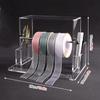 Craft Room Organiser Display Display Stand Clear Acrylic Crafts Ribbon Organizer Box, Desktop Wrap Ribbons Storage Rack Holder, Vinyl Roll Dispenser Display Stand, Transparent Shelf ( Size : 10.2X6.3X view 2