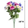 Factory Direct Craft Ivory, Pink and Blue Artificial Iris, Daisy, and Anenome Bouquet for Spring Arrangements and Summer Displays view 2