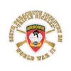 Kiss-Cut Stickers - Army - 555th Infantry Parachute Bn SSI - Triple Nickles - WWII w Br X 300 (3"x3", White) view 1