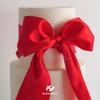 HUIHUANG 4 inch Wide Red Satin Ribbon Double-Faced Thick Polyesater Ribbon 10 Yard/Spool, for Grand Opening, Chair Sash, Ceremony Bows Making, Flower Bouquet, Sewing, Crafts, Christmas Decor view 4