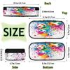 Pardick Watercolor Football Big Capacity Pencil Pen Case Soccer Large Pencil Pouch with Zipper Compartments Pencil Bag for Boys Girls Adults Student Office School Supplies view 3