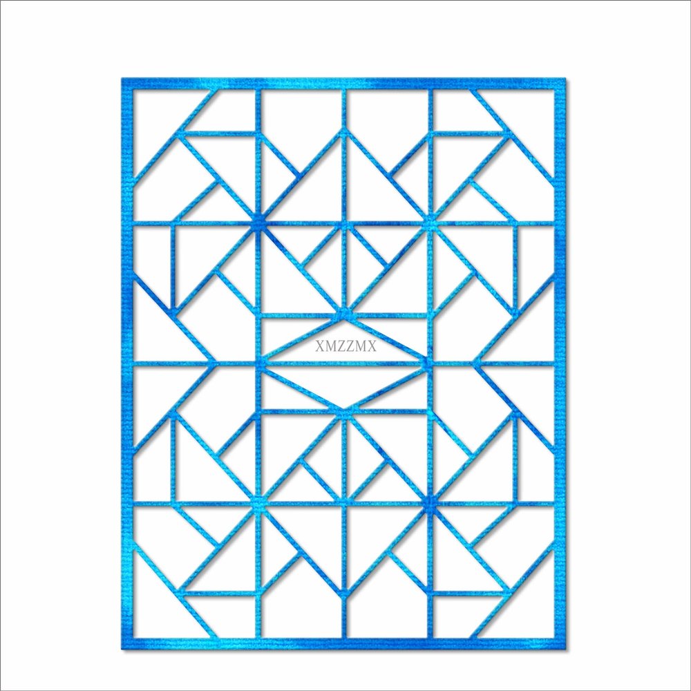 XMZZMX Geometric Background Plate Metal Cutting Dies for Card Making, Paper Embossing Die-Cuts Sets, DIY Scrapbooking Photo Album Arts Crafts Templates, Stencils for Holiday Christmas Decoration