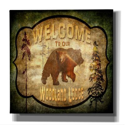 Epic Graffiti 'Welcome Lodge Bear' by Lightbox Journal, Canvas Wall Art, 40"x26"