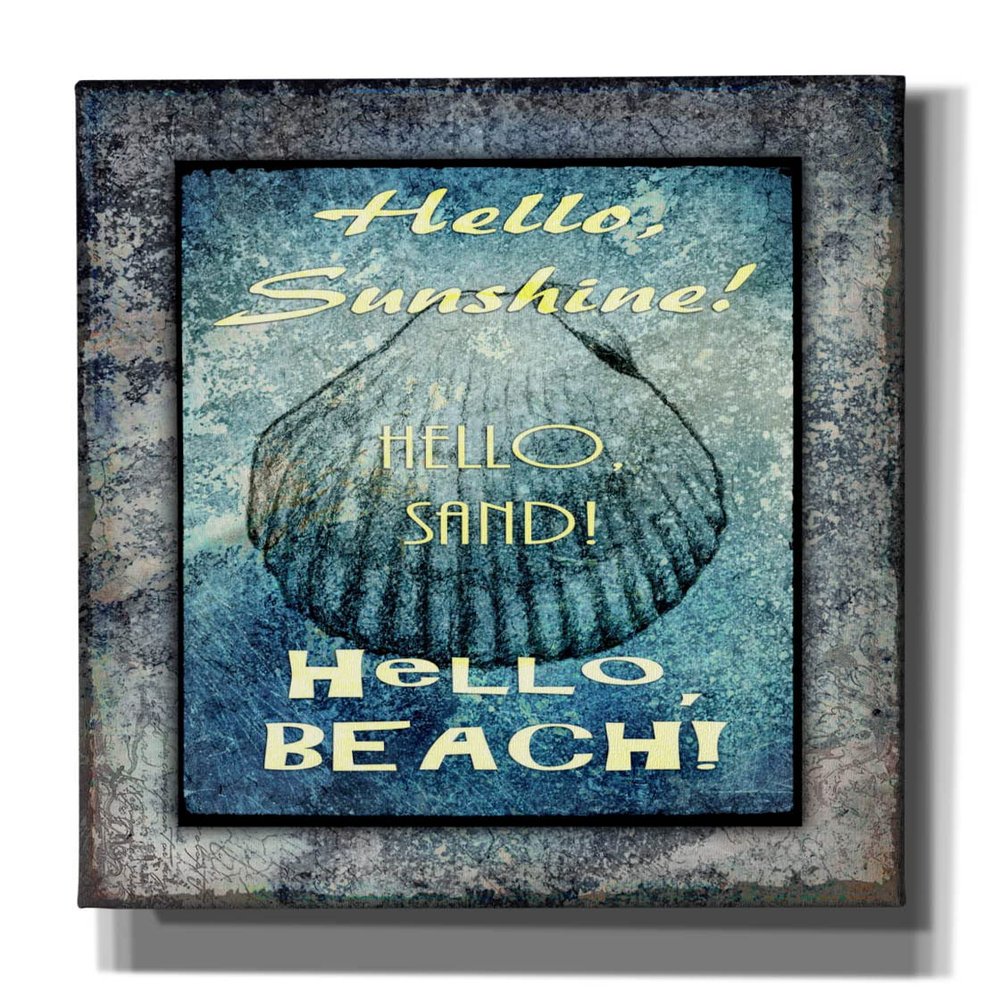 Epic Graffiti 'Hello Beach' by Lightbox Journal, Canvas Wall Art, 12"x16"