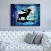 Epic Graffiti 'Midnight Moose' by Lightbox Journal, Canvas Wall Art, 54"x40" view 4