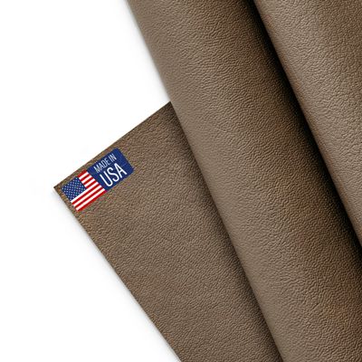 Marine Vinyl Fabric, Upholstery Faux Leather, Outdoor Boat Automotive, DIY and Crafting Pleather - One Foot 12"x54" (Mushroom)
