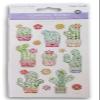 Cactus Gem Stickers - Succulents 3D Gemstone Crystal Art Stickers for Crafts & Scrapbooks - 15 Pieces view 1