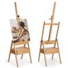 ARTIFY Large Wooden H-Frame Studio Easel with Artist Storage Drawer and Shelf, Sturdy Beechwood Canvas Holder Stand, Adjustable to 75" High view 1