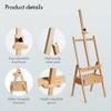 ARTIFY Large Wooden H-Frame Studio Easel with Artist Storage Drawer and Shelf, Sturdy Beechwood Canvas Holder Stand, Adjustable to 75" High view 4